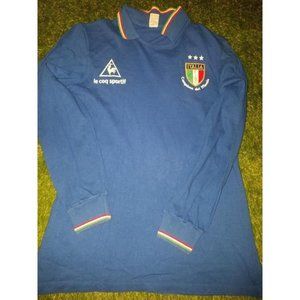 Italy Le Coq Sportif 1982 WC Soccer Jersey